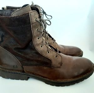 MEN'S BORN BROWN LEATHER MALVIN BOOTS